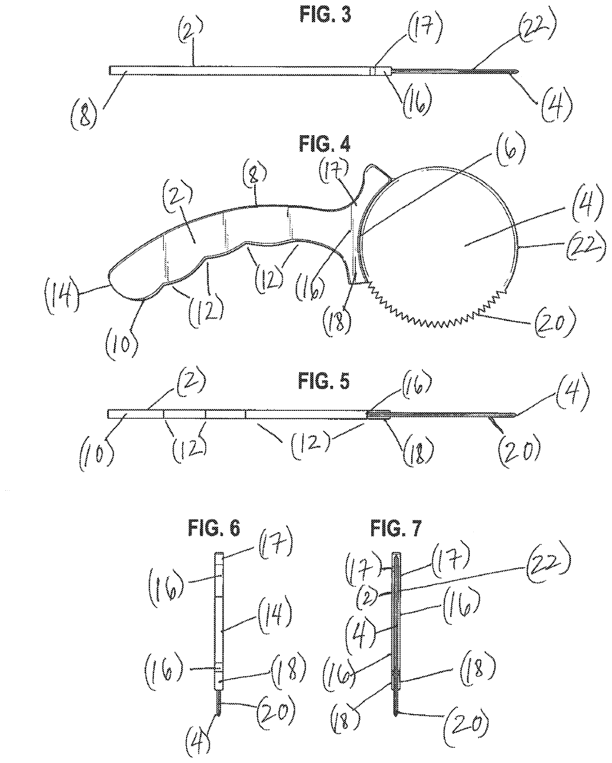 Partially-serrated disposable pizza cutter