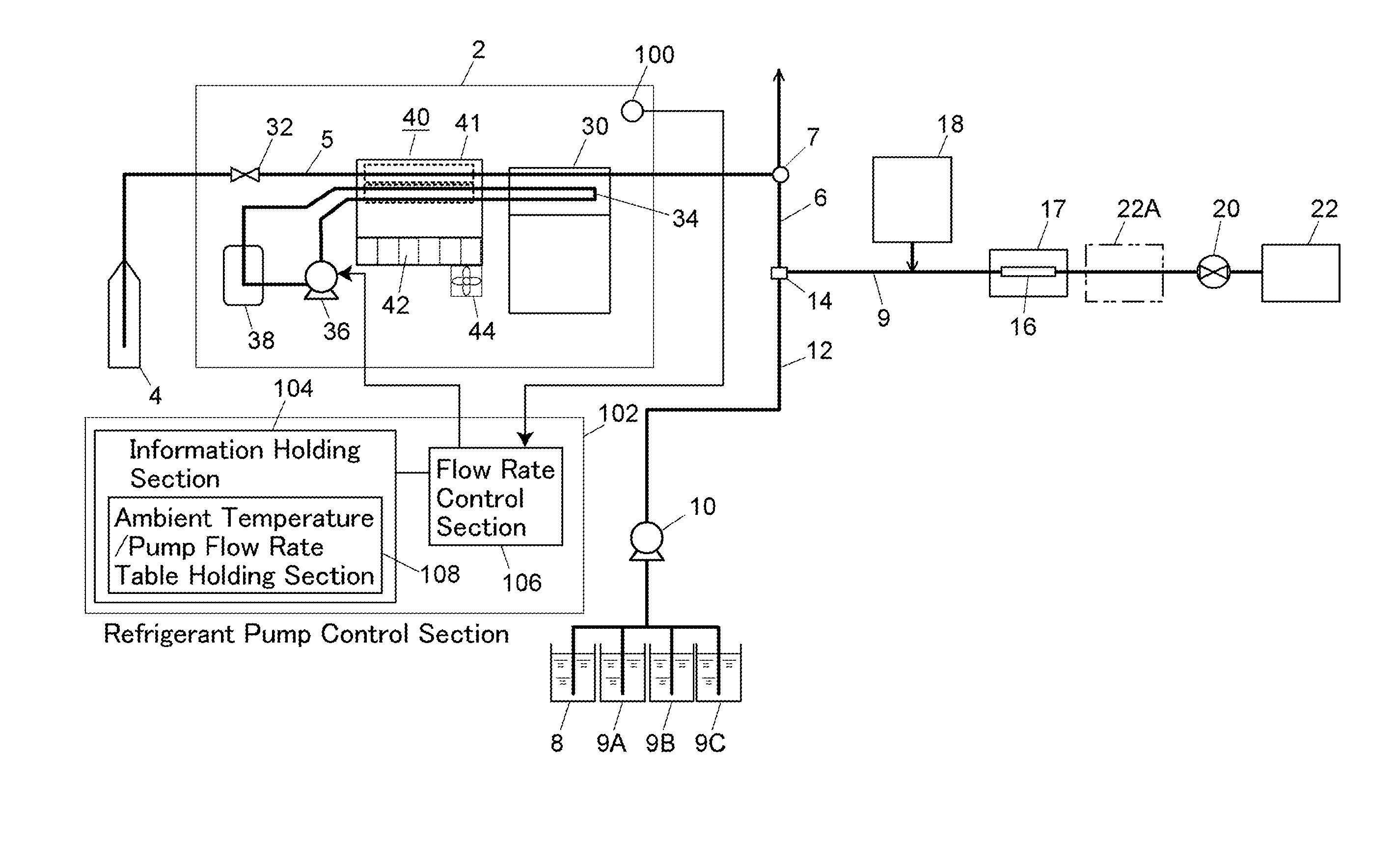 Liquid carbon dioxide delivery pump, and supercritical fluid chromatograph provided with the same