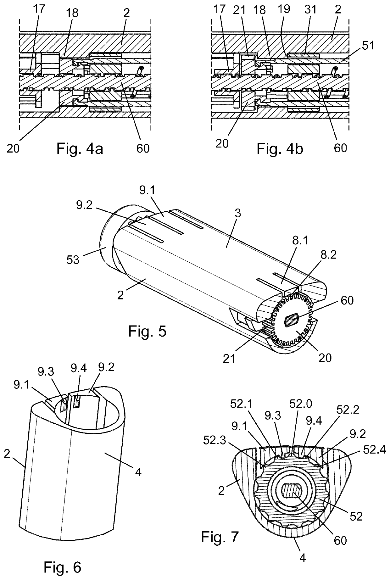 Piston rod brake mechanism