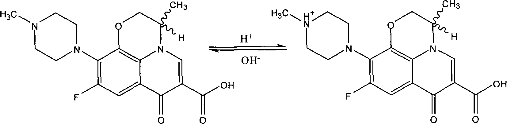 Green synthesizing process for ofloxacin