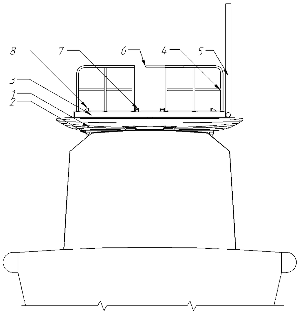 A pilot boat side escape device