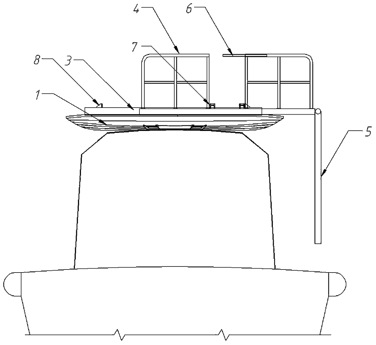 A pilot boat side escape device