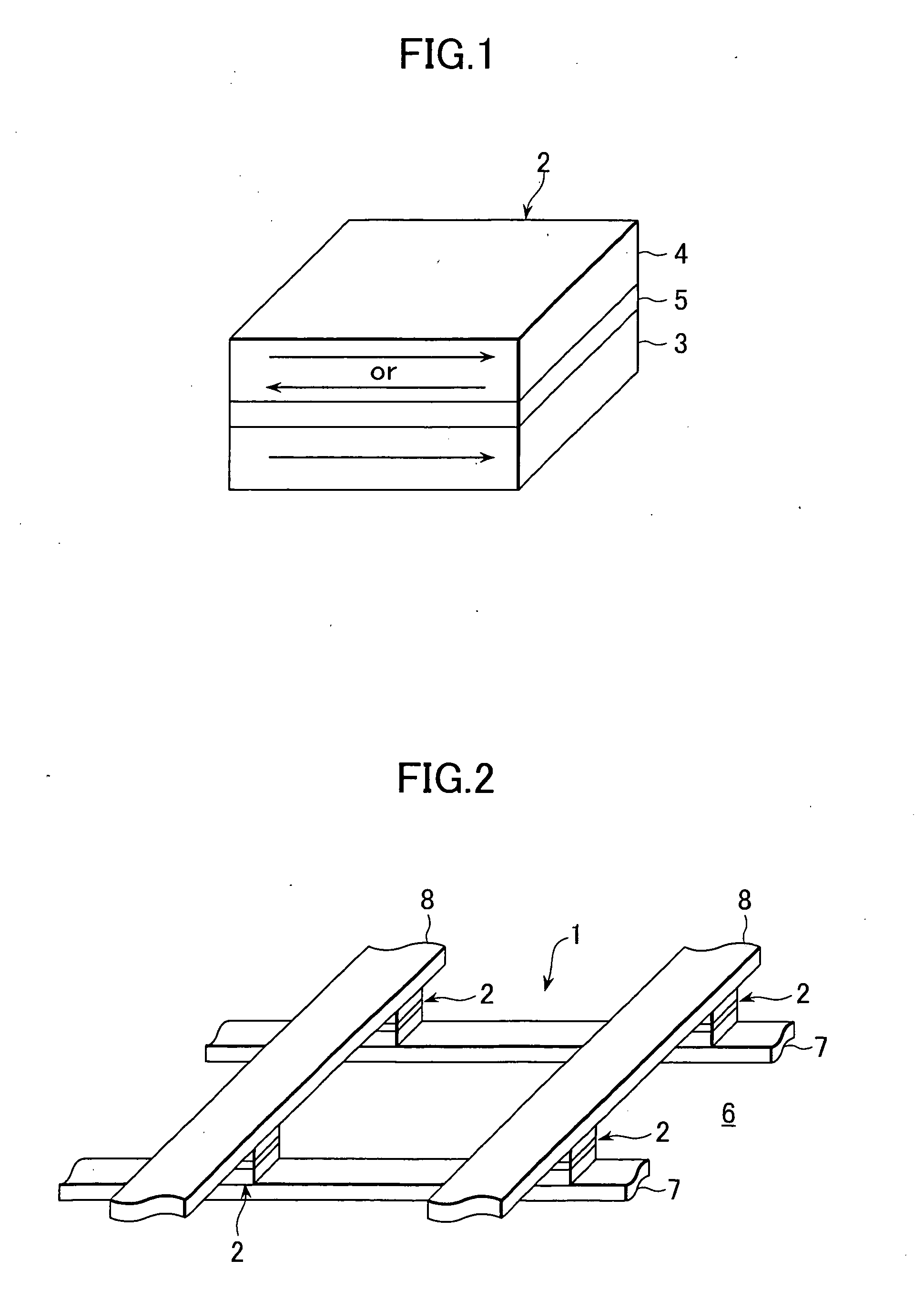 Magnetic storage unit using ferromagnetic tunnel junction element