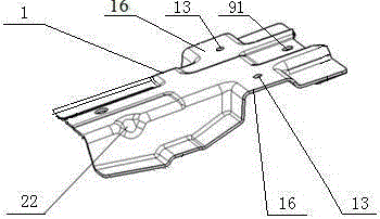 An automobile battery fixing bracket assembly