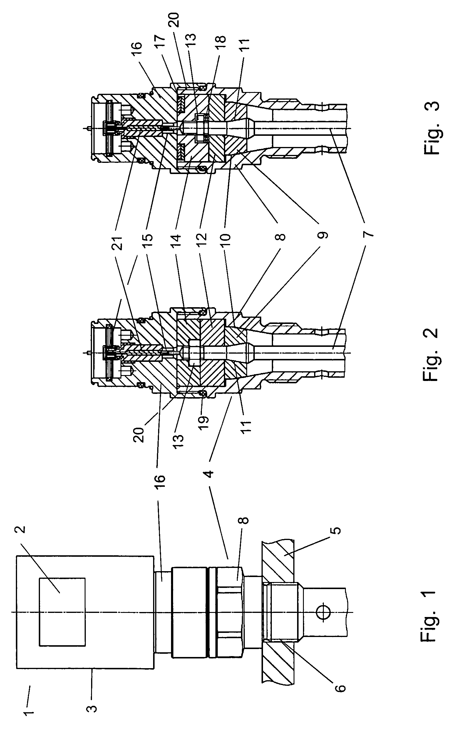 Coaxial gapless guide-through assembly for a filing level sensor