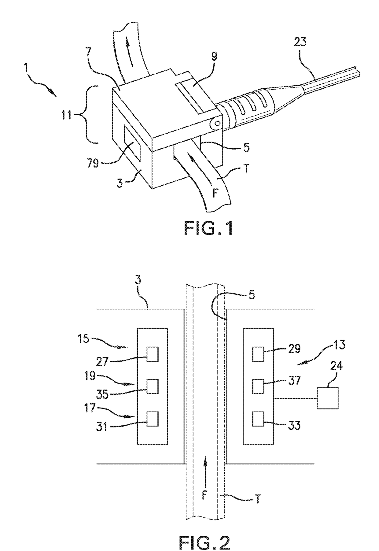 Fluid flow rate measuring and gas bubble detecting apparatus