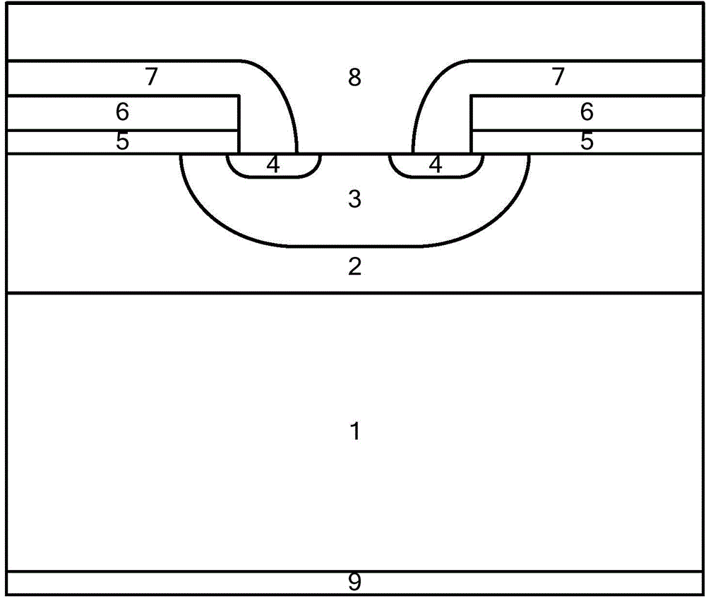 MOS power device and method for forming same