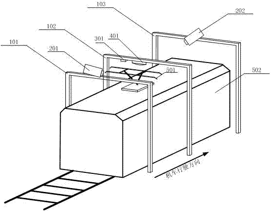 Automatic abrasion detection device for pantograph pan of high-speed locomotive