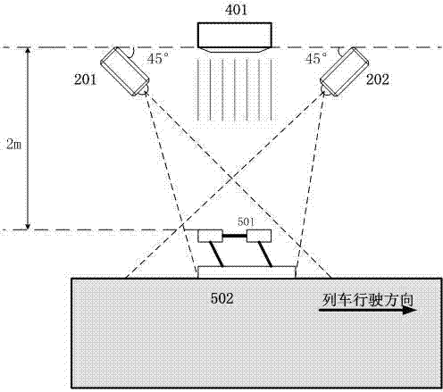 Automatic abrasion detection device for pantograph pan of high-speed locomotive