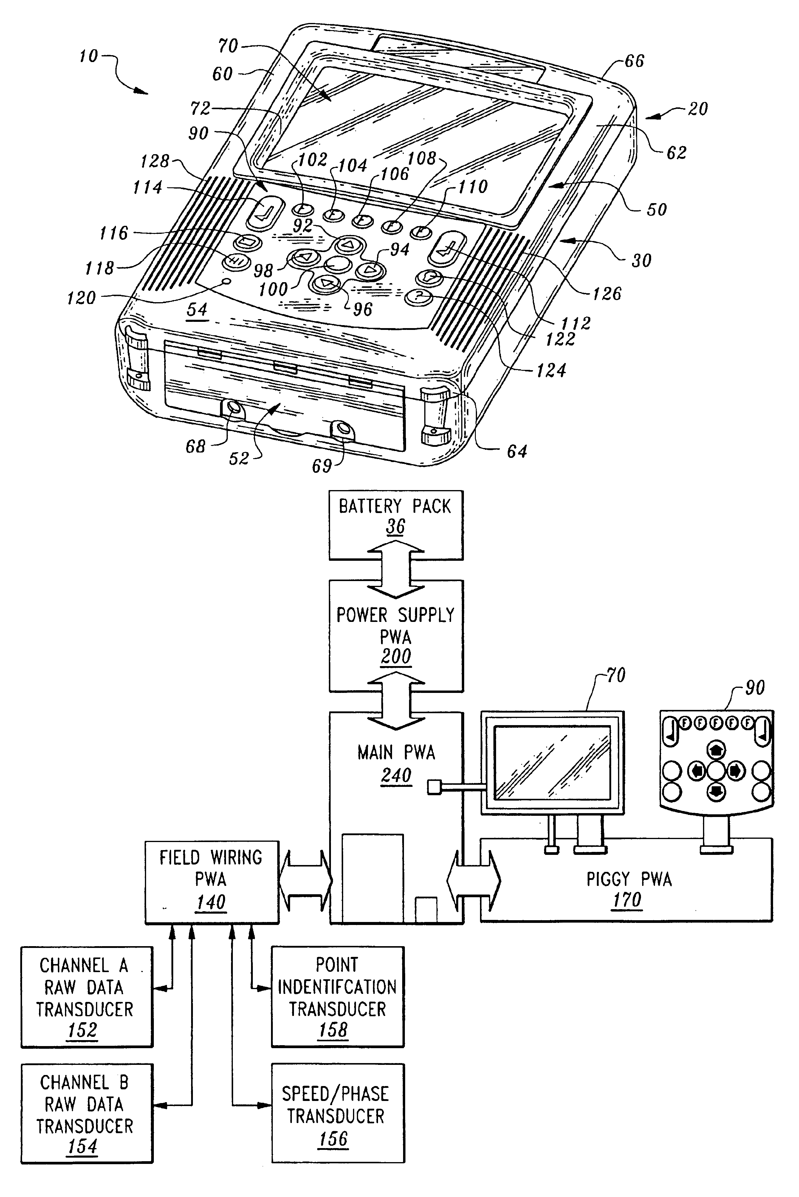 Portable data collector and analyzer: apparatus and method