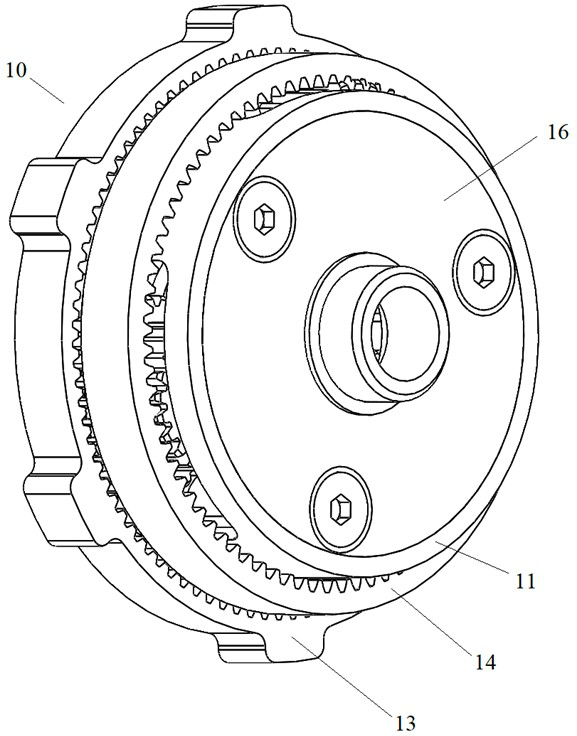 Differential speed reducer and brushless motor with same