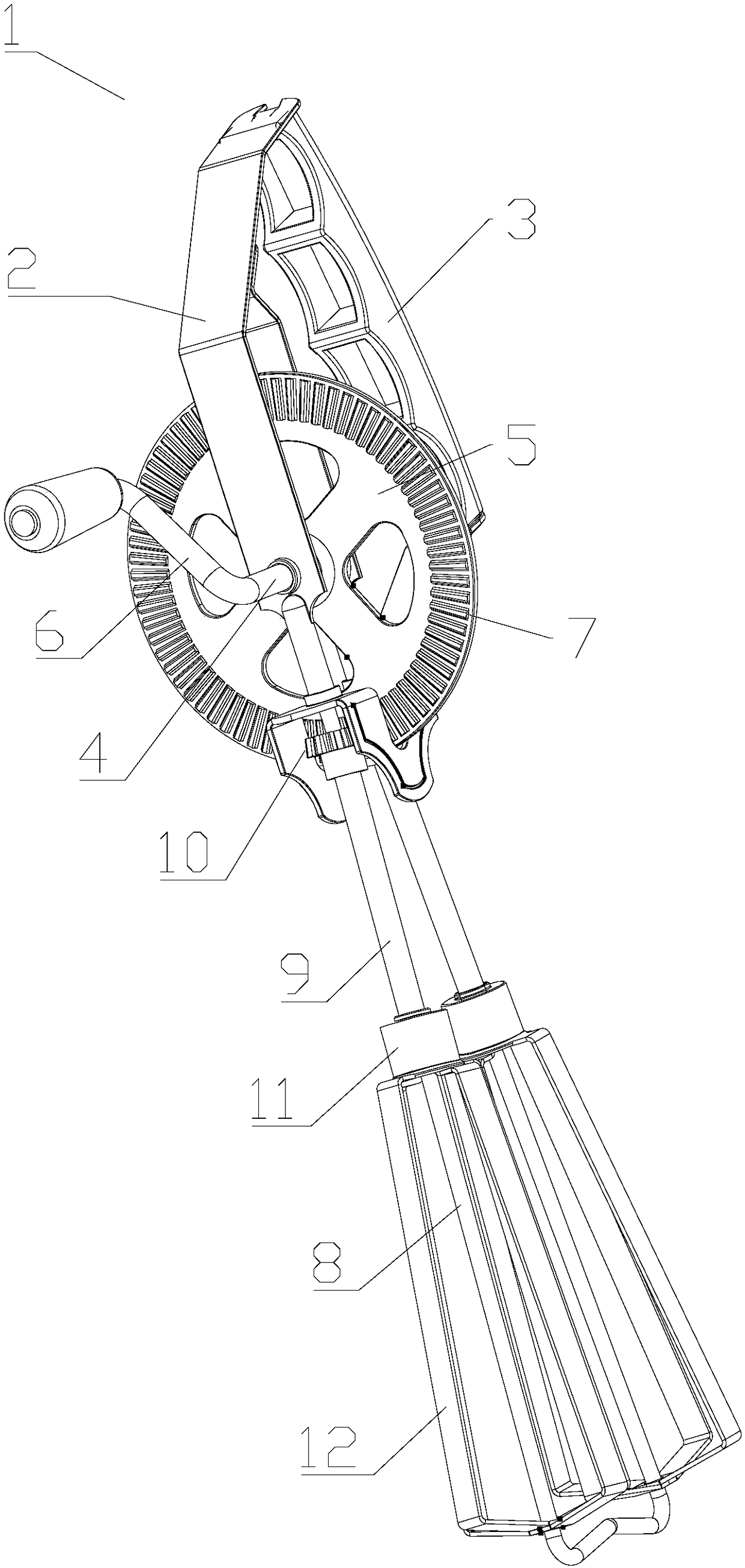 Hand-operated stirrer capable of promoting mutual dissolution of ice scum with water body