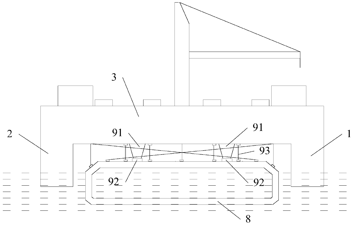 Self-propelled underwater tunnel immersed tube carrying and mounting integrated ship and construction process