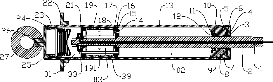 Single-cylinder double-cavity reciprocating damper