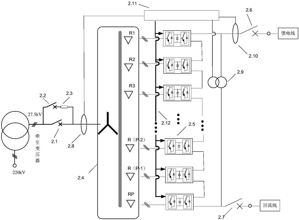 Single-phase power supply devices, electric railway tractive power supply system and control method of electric railway tractive power supply system
