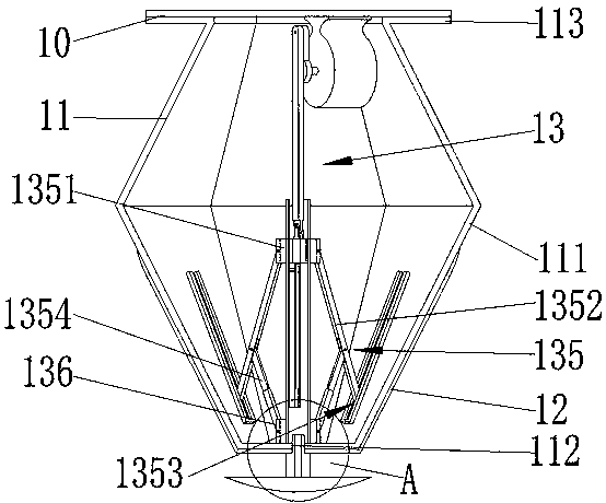 Parallel-connection swinging rod and sliding block mechanism driving deformation lamp