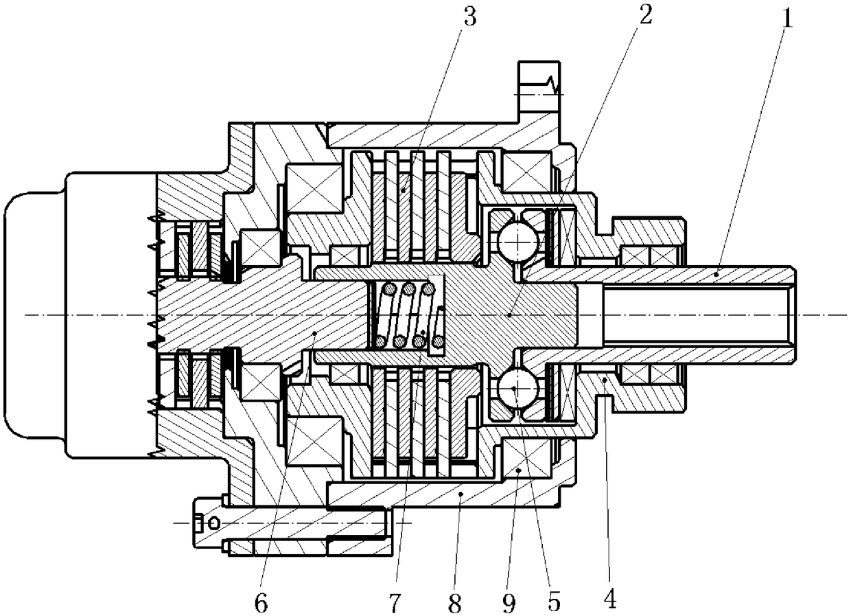 Spherical slope type two-way overrunning clutch