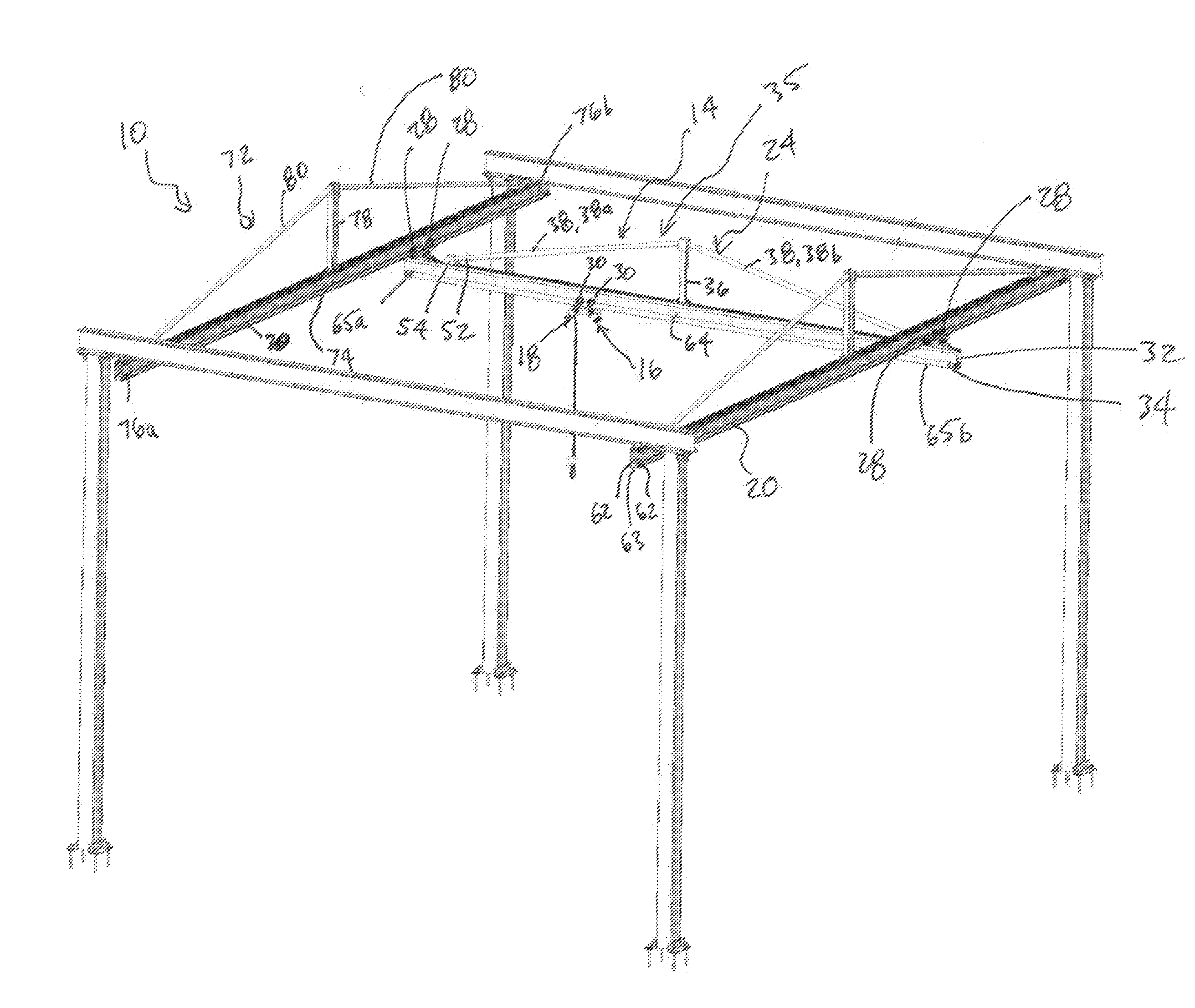Slant-truss crane rail