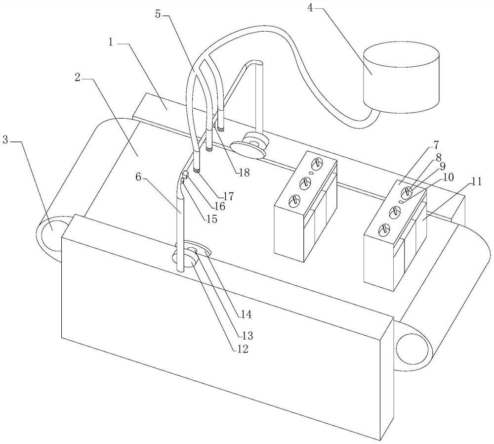 Automatic acid adding device used in storage battery production