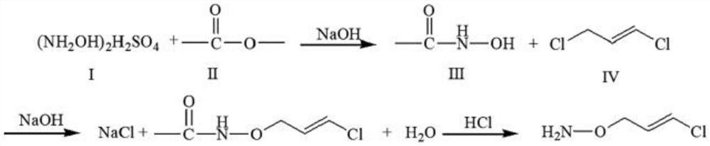 Preparation method of O-3-chloro-2-allyl hydroxylamine