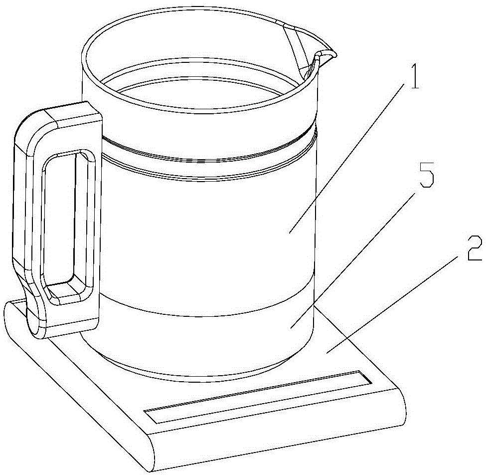 A glass electric kettle temperature control module