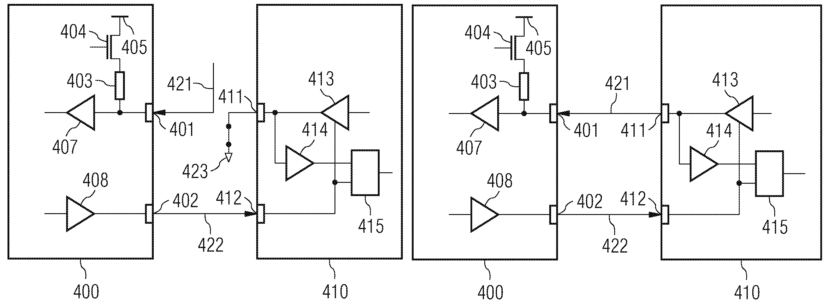 Evaluation unit in an integrated circuit