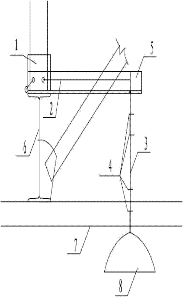 Lamp installation method suitable for industrial hot workshop factory building