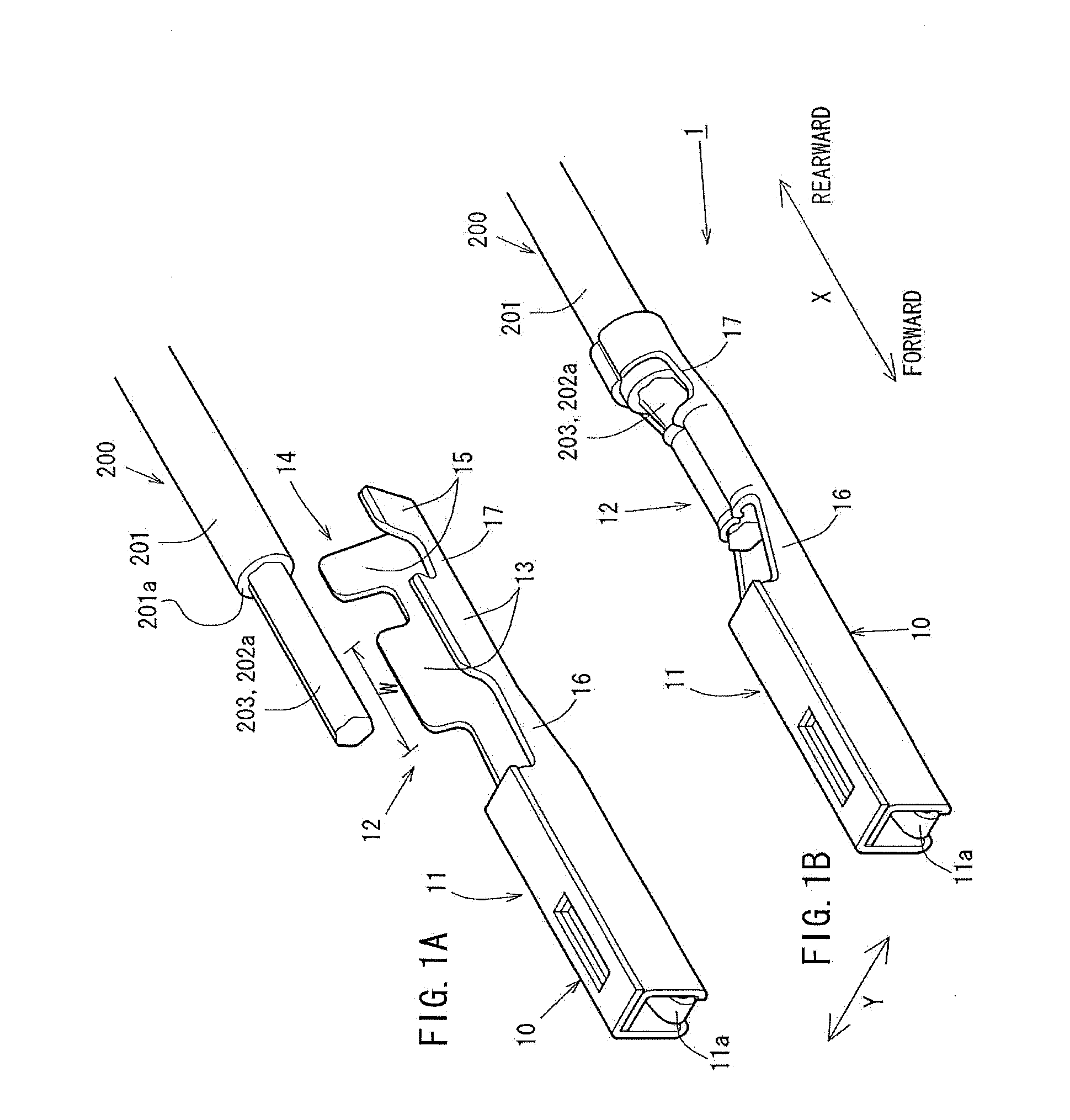 Connection structural body