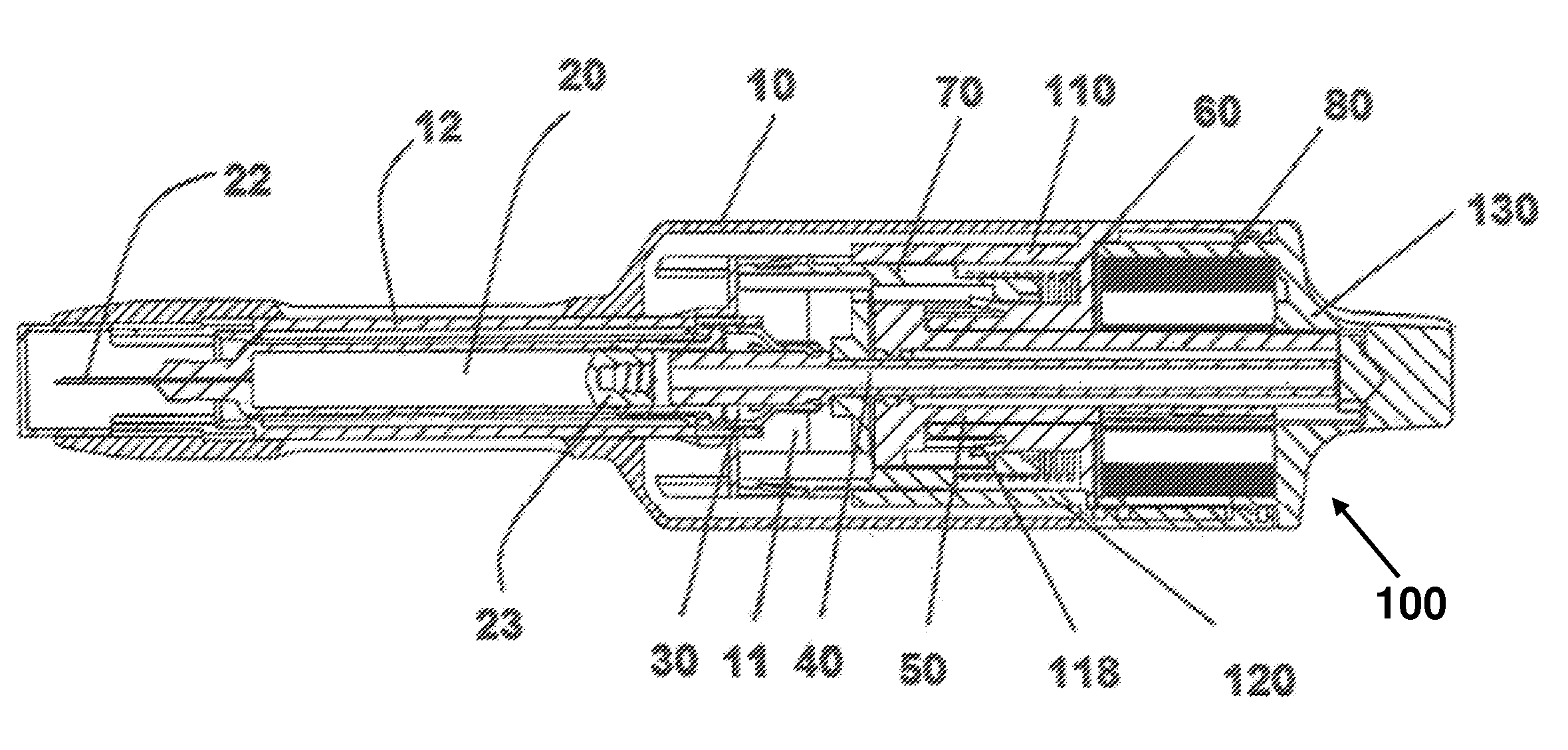 Automatic injection device with needle insertion