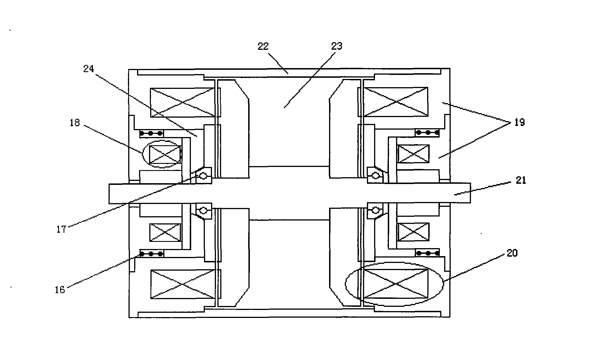 Power-off protection mechanism of magnetic suspension rotor support system
