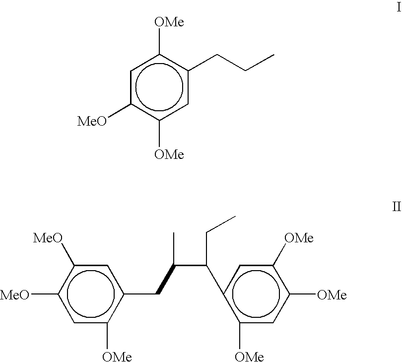 DDQ mediated one step dimerisation of beta-asarone or beta-asarone rich acorus calamus oil in the formation of novel neolignan