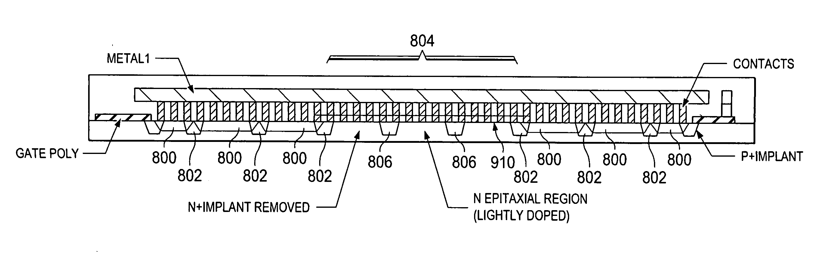 Schottky diode integrated into LDMOS