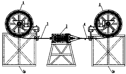 Pipe penetration device and pipe penetration method for double-layer continuous pipe