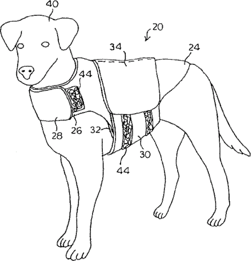 Pressure-applying garment for animals