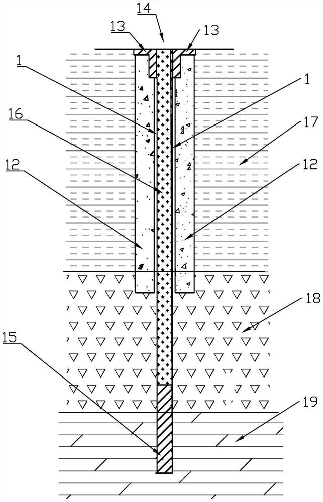 Construction method of flexible vertical anti-seepage wall for blocking underground water pollution