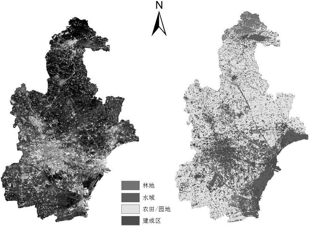 Urban ecological network construction method based on minimum cost distance model