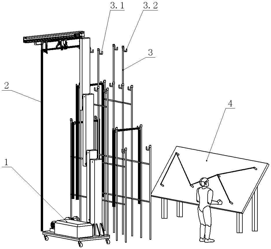 Wire hanging machine used for automobile wire harness production