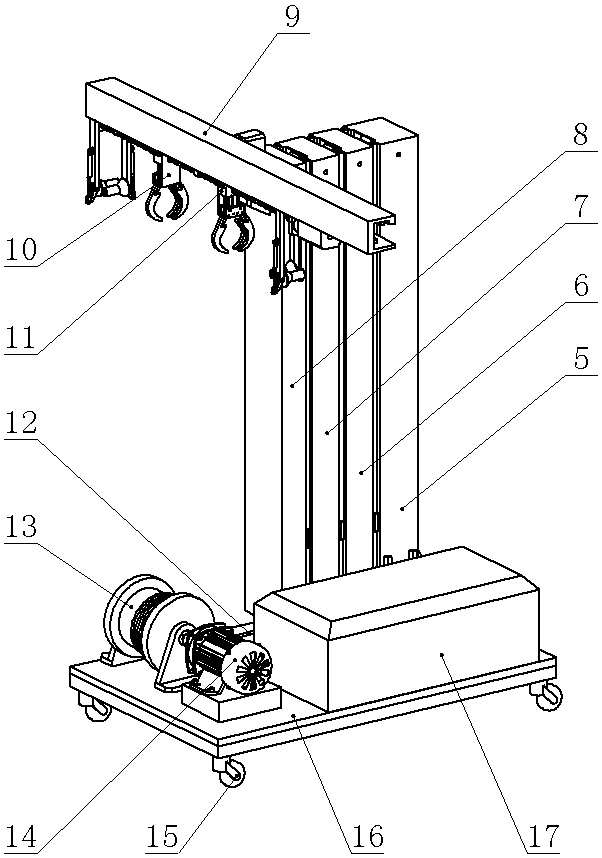 Wire hanging machine used for automobile wire harness production