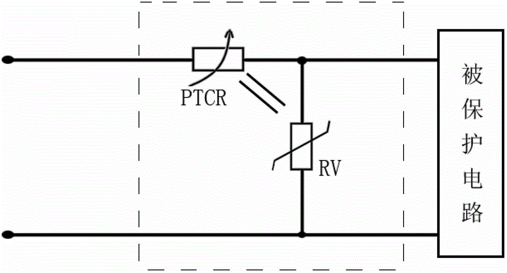 Overcurrent and overvoltage protector with bimetallic strip temperature switch