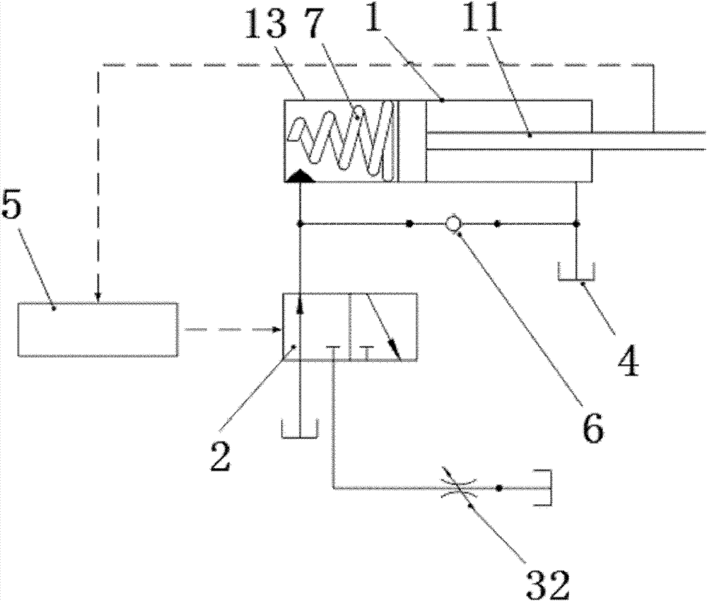 Buffer device and back-tilting preventing device of boom with buffer device