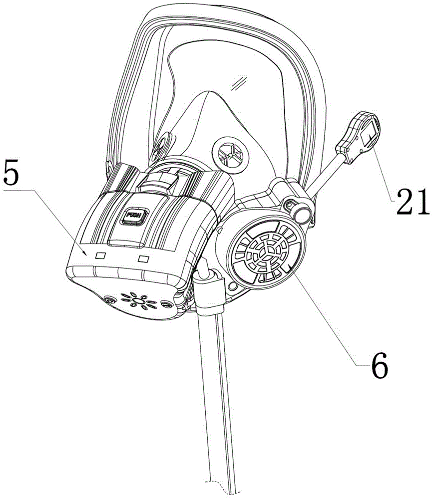 Air breathing device integrating head-up display function and communication function