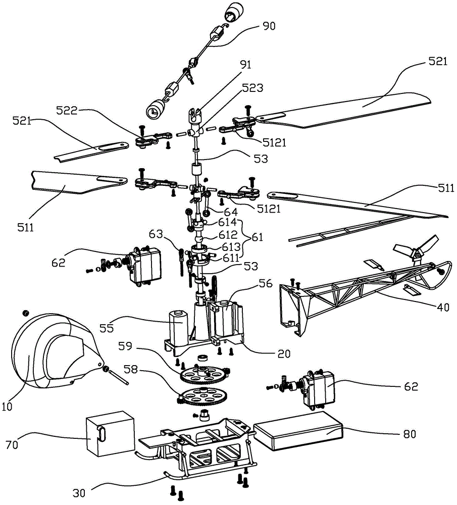 Flying toy capable of achieving precise positioning control by driving wing by virtue of transmission box