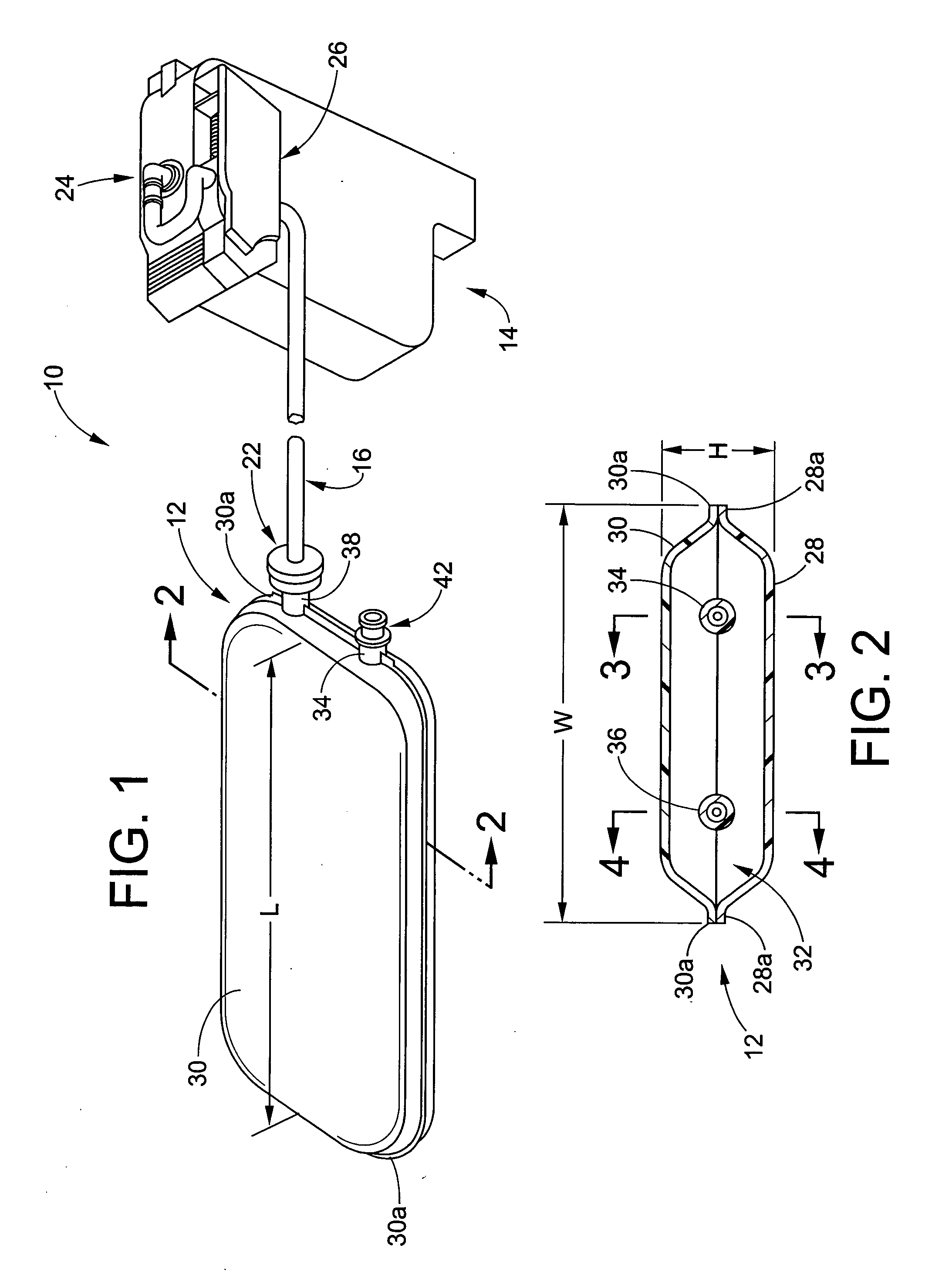 External ink supply bag and method of filling the same