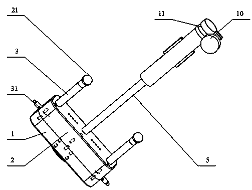 Double-marble balanced centering type internal dial gauge