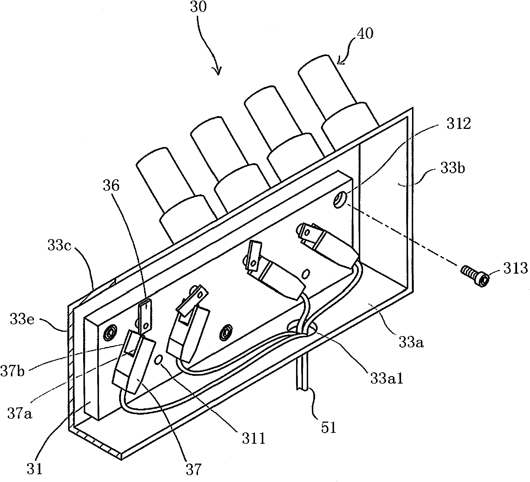 Facial line detection mechanism, facial line detection device and sewing machine provided with facial line detection device