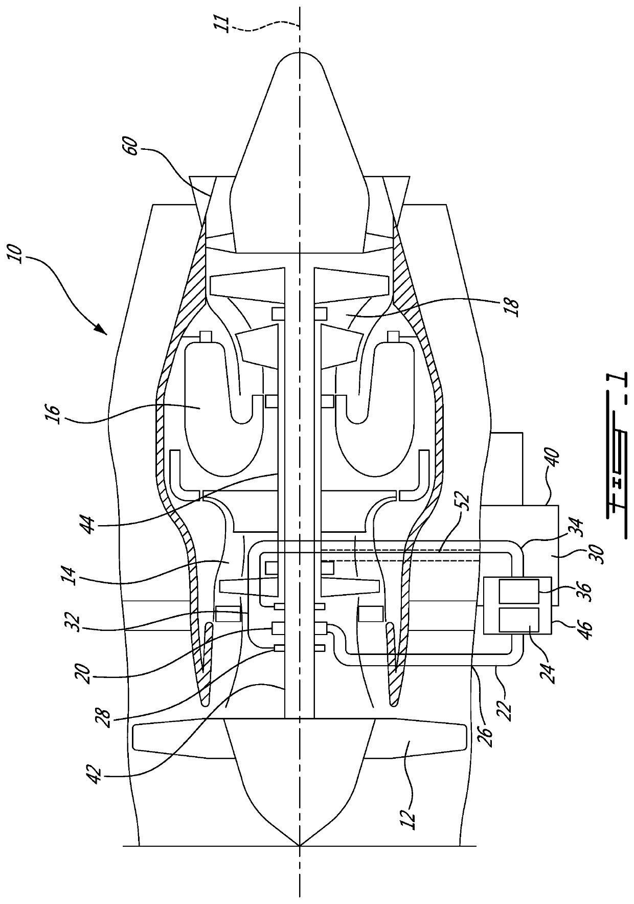 Aircraft engine and air-oil separator system therefore