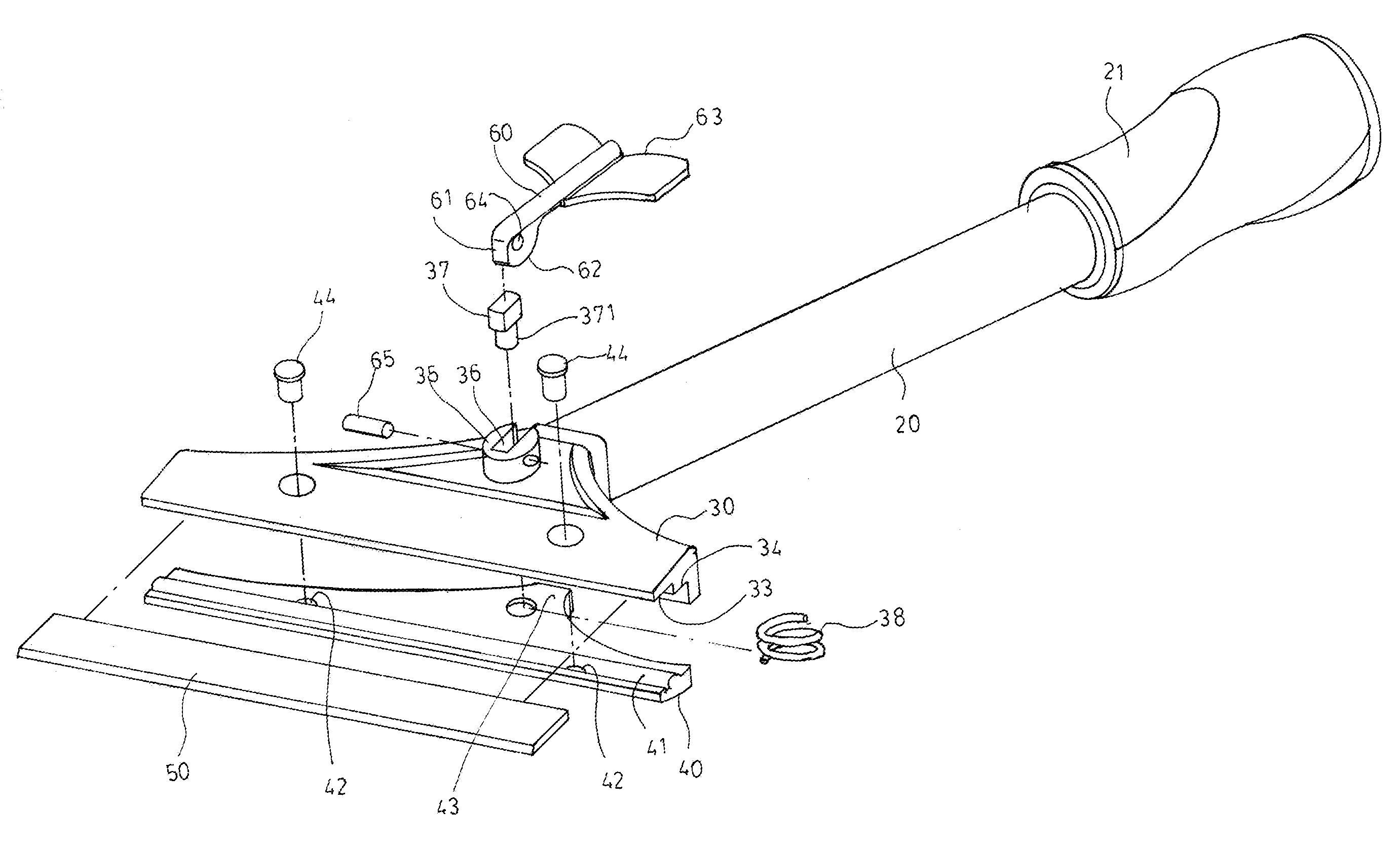 Scraping tool with blade lock assembly