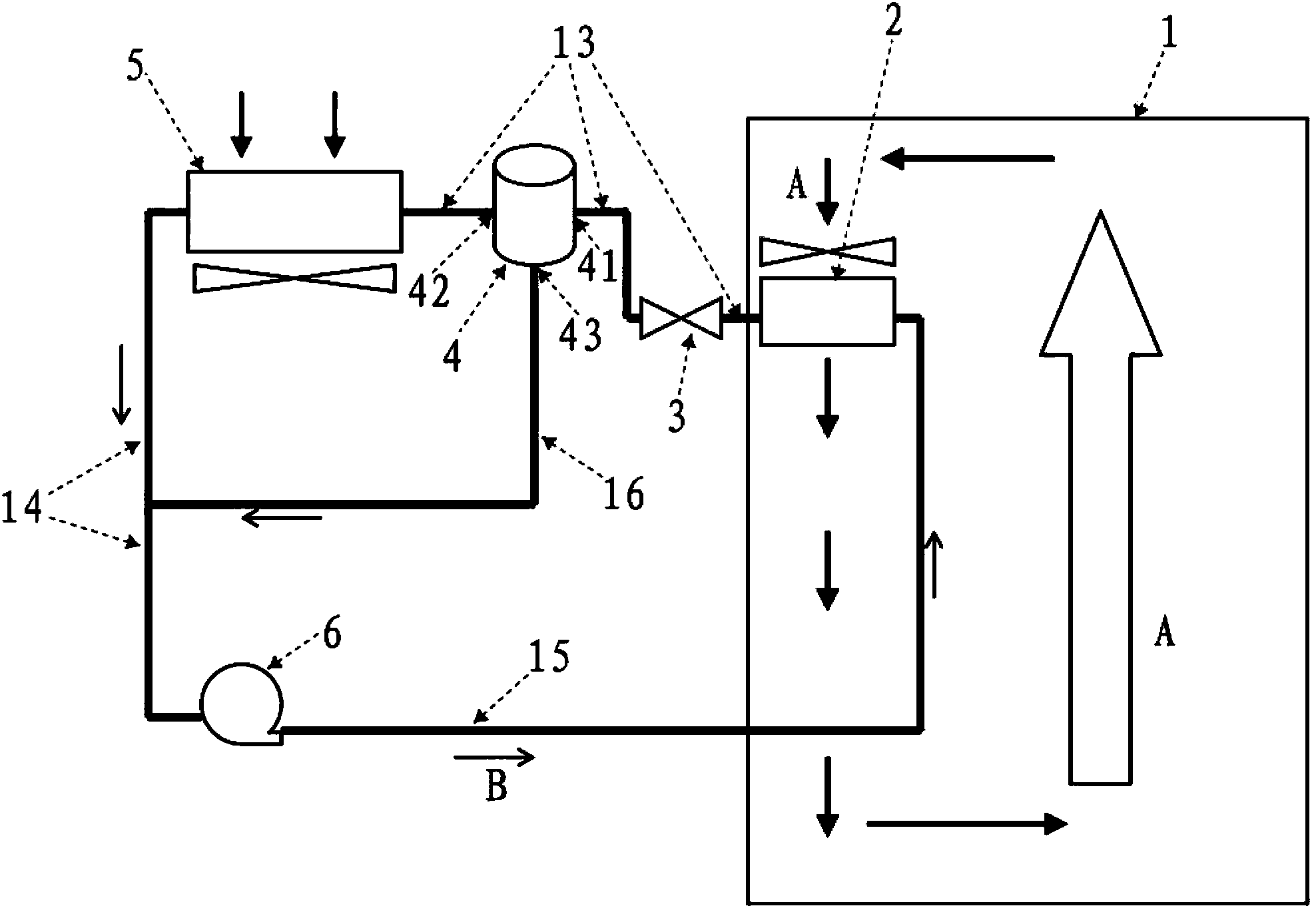 Liquid phase-change heat transfer type pumping cooling system with booster pump