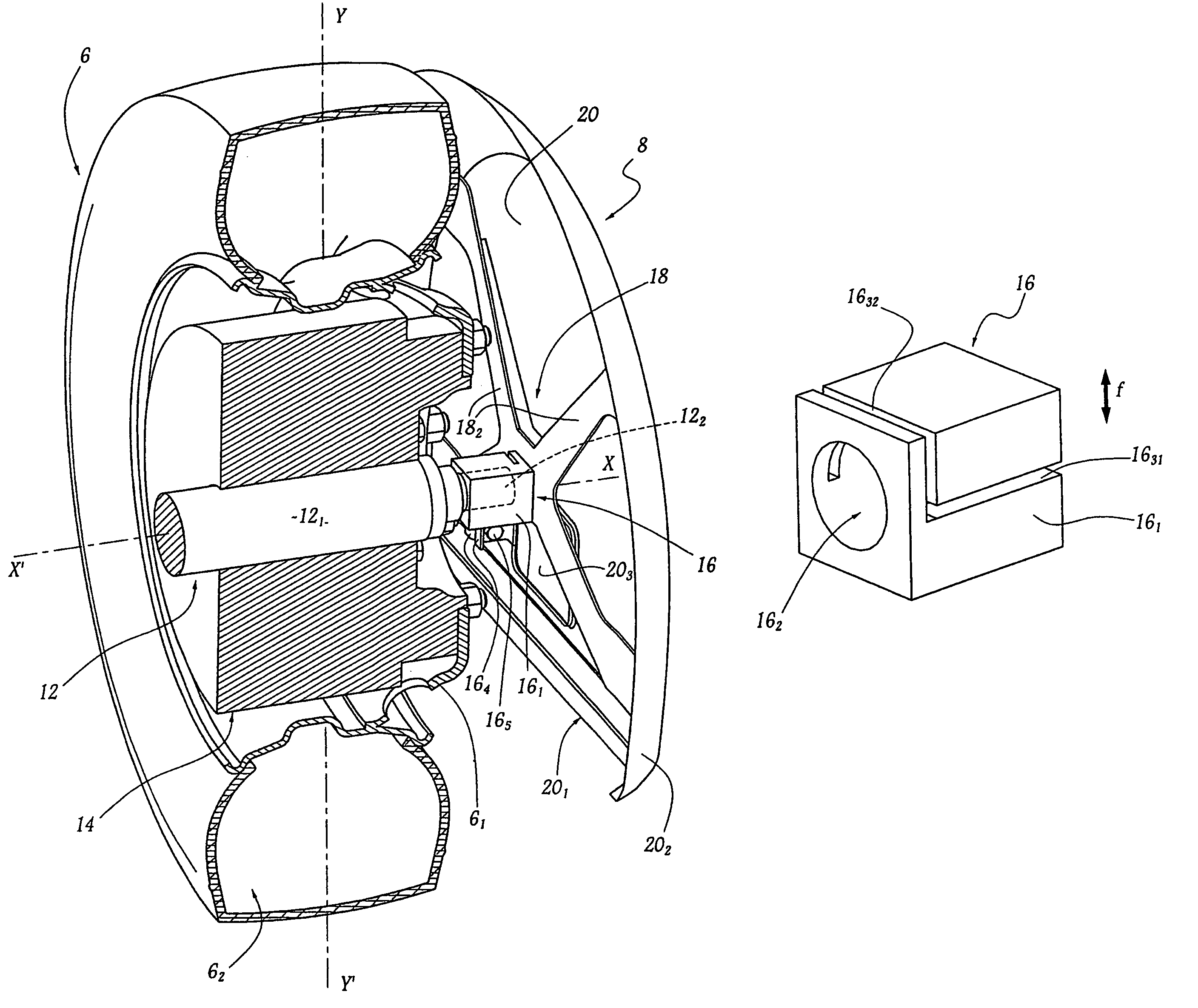 Assembly comprising at least one drive wheel and a fairing for a heavy goods vehicle, and the corresponding heavy goods vehicle