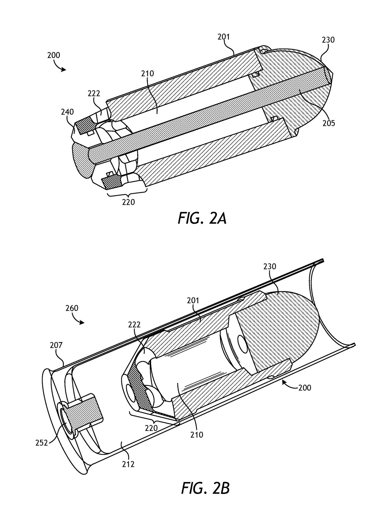 Self contained internal chamber for a projectile